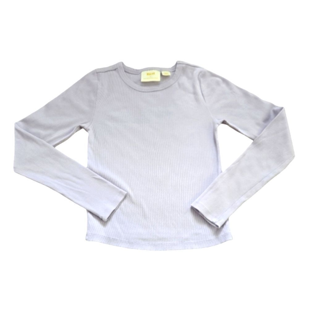 EC ANTHROPOLOGIE MAEVE RIBBED LONG SLEEVE TOP SZ.S